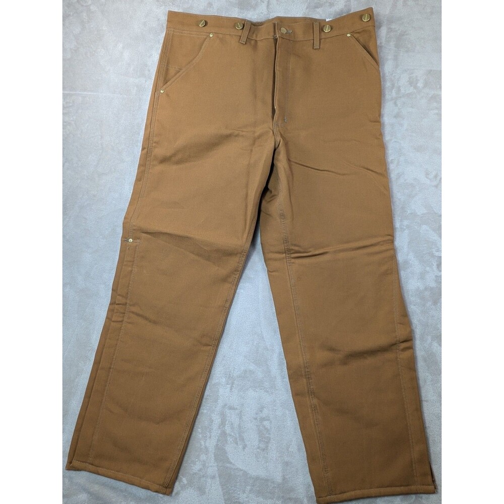Vintage 1999 Carhartt B10 BRN Quilt Lined Duck Work Pants NWT USA 40x32